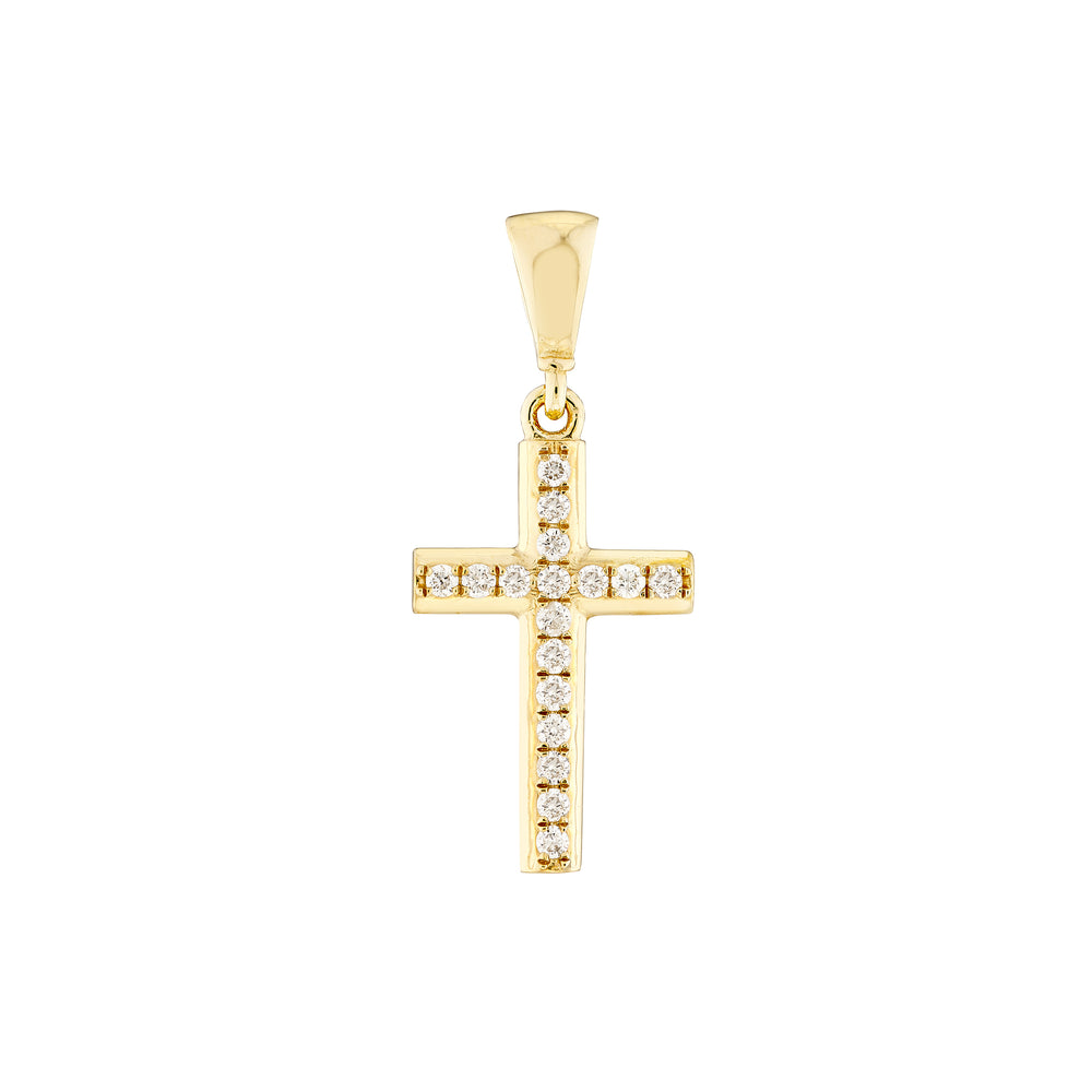 Mini Diamond Cross Pendant