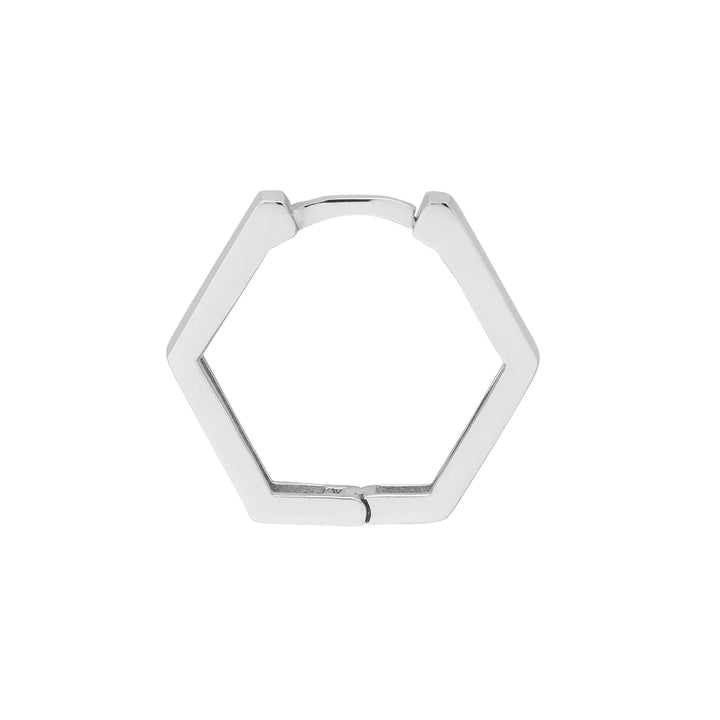 Mini Pentagon Shaped Hoop Earrings