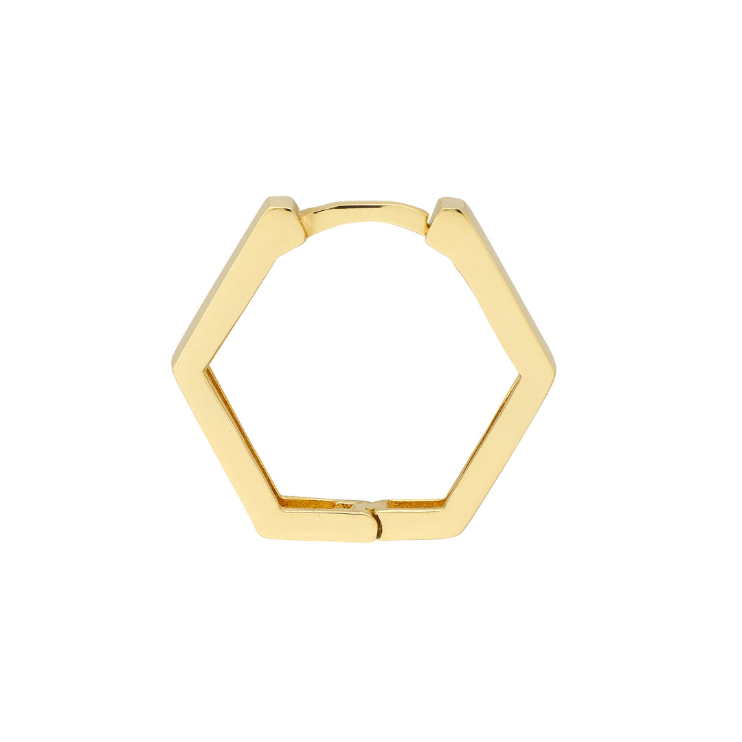 Mini Pentagon Shaped Hoop Earrings