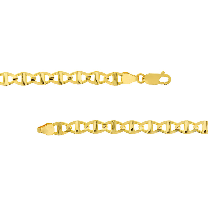 5.40mm Concave Mariner Chain with Lobster Lock