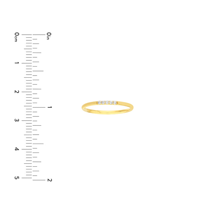 Diamond Center Polished Band Ring