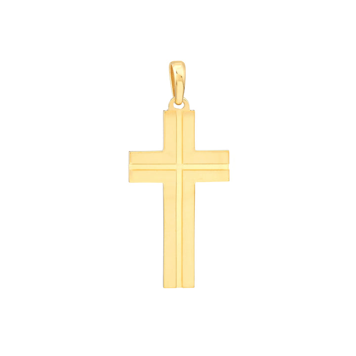 Fancy Polished Grooved Cross