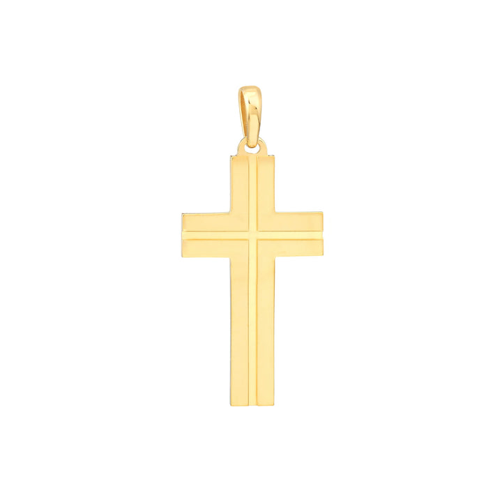 Fancy Polished Grooved Cross
