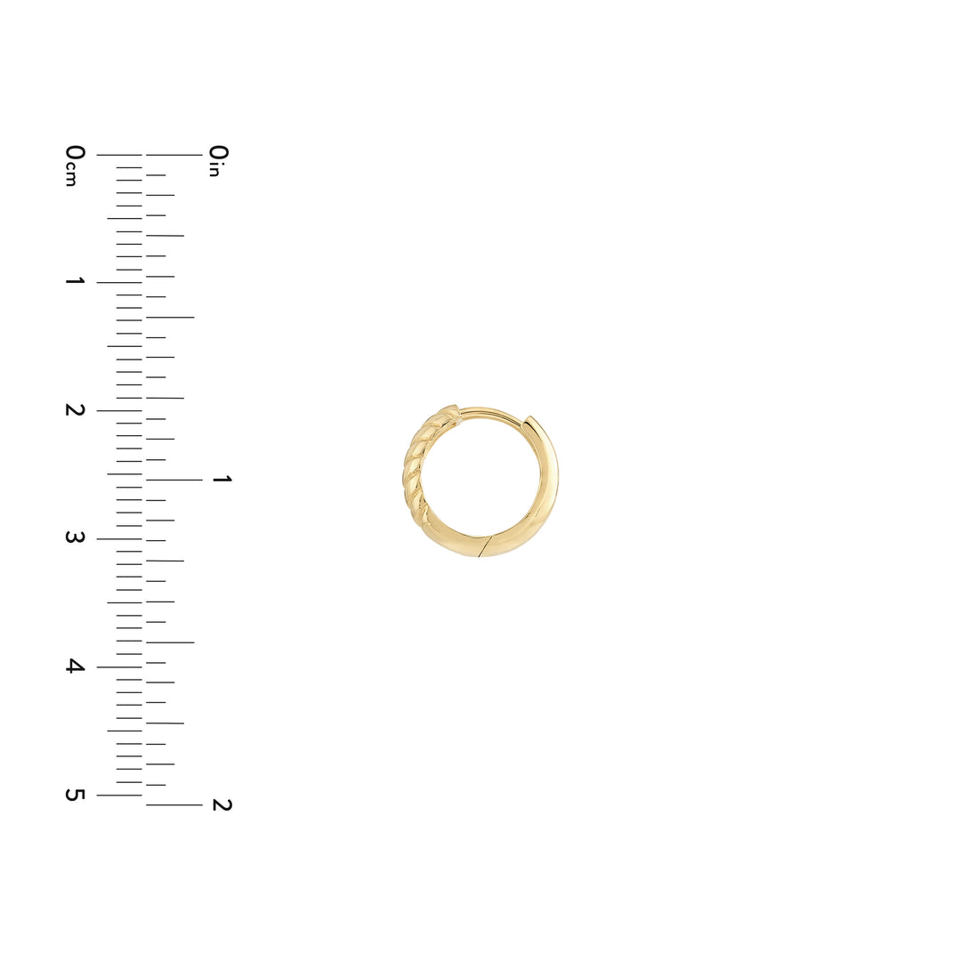 Chevron Twisted Hinge Hoops