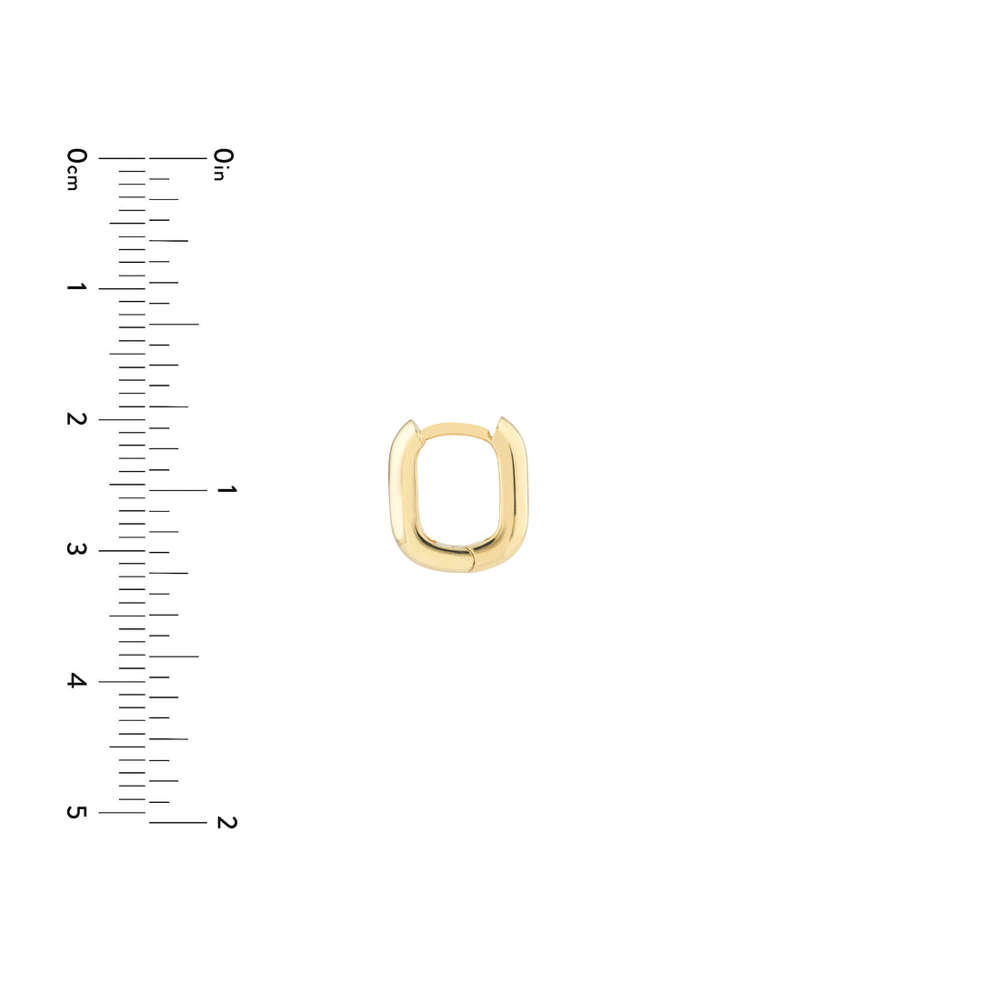 12mm Oblong Polished Mini Hoops