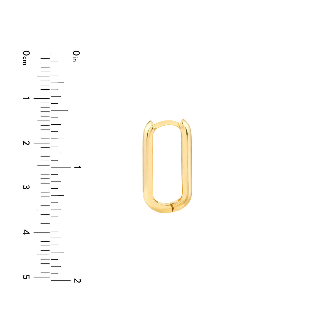 20mm Oblong Polished Mini Hoops
