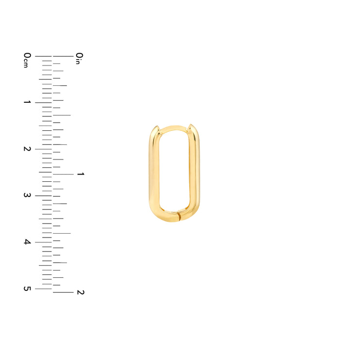 20mm Oblong Polished Mini Hoops