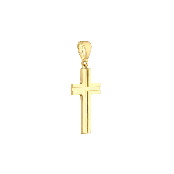 Small Polished Grooved Cross