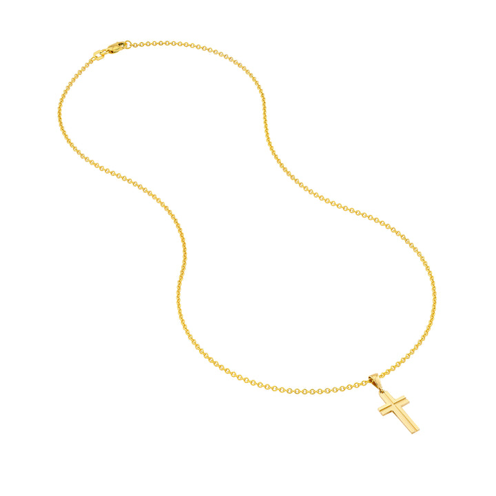 Small Polished Grooved Cross