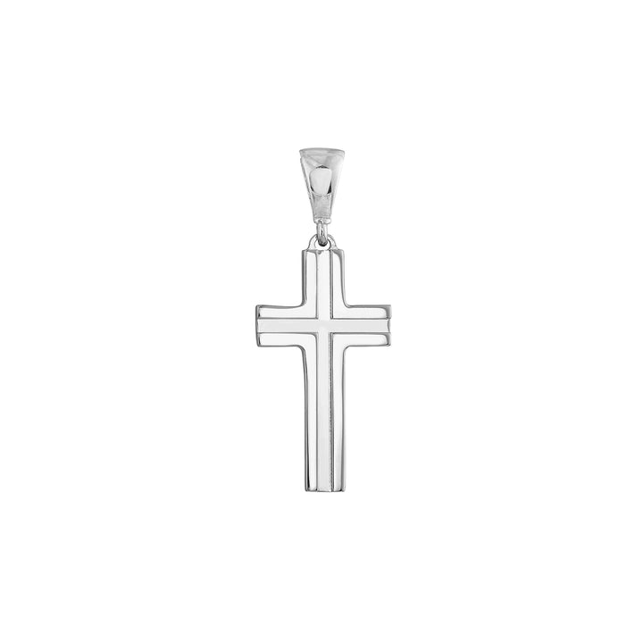 Small Polished Grooved Cross