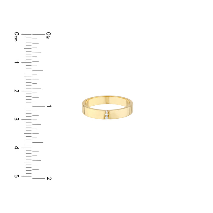 Diamond Trio Polished Band