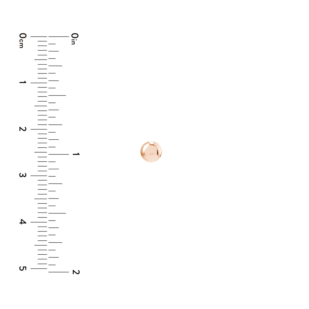 4.5mm Flat Round Pebble Stud Earrings