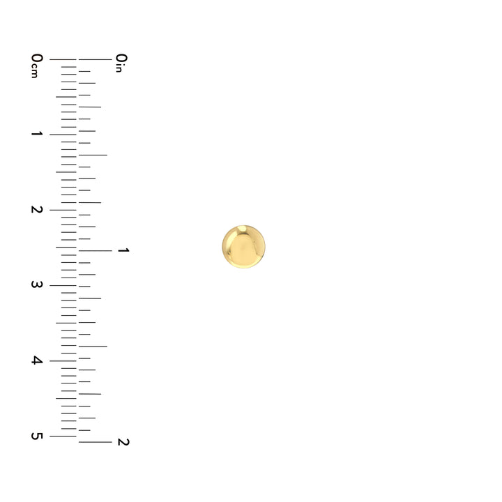 5.5mm Flat Round Pebble Stud Earrings