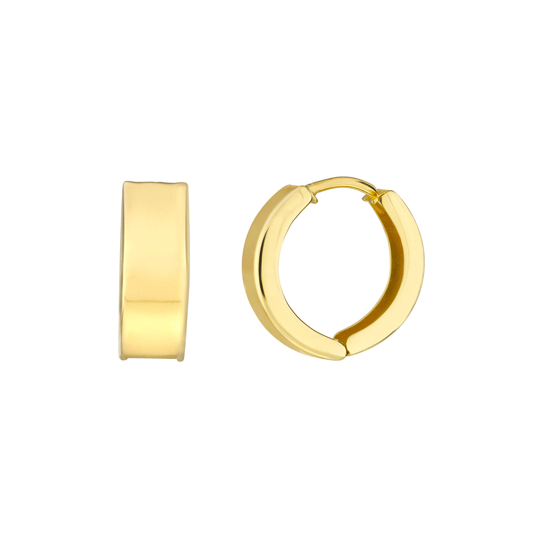 High Polished Round Hoop Earrings
