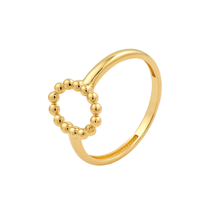 Beaded Open Oval Ring