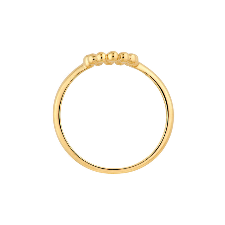 Beaded Open Oval Ring