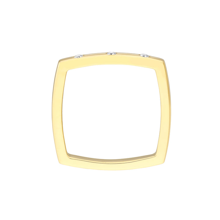 Bold Diamond Square Band Ring