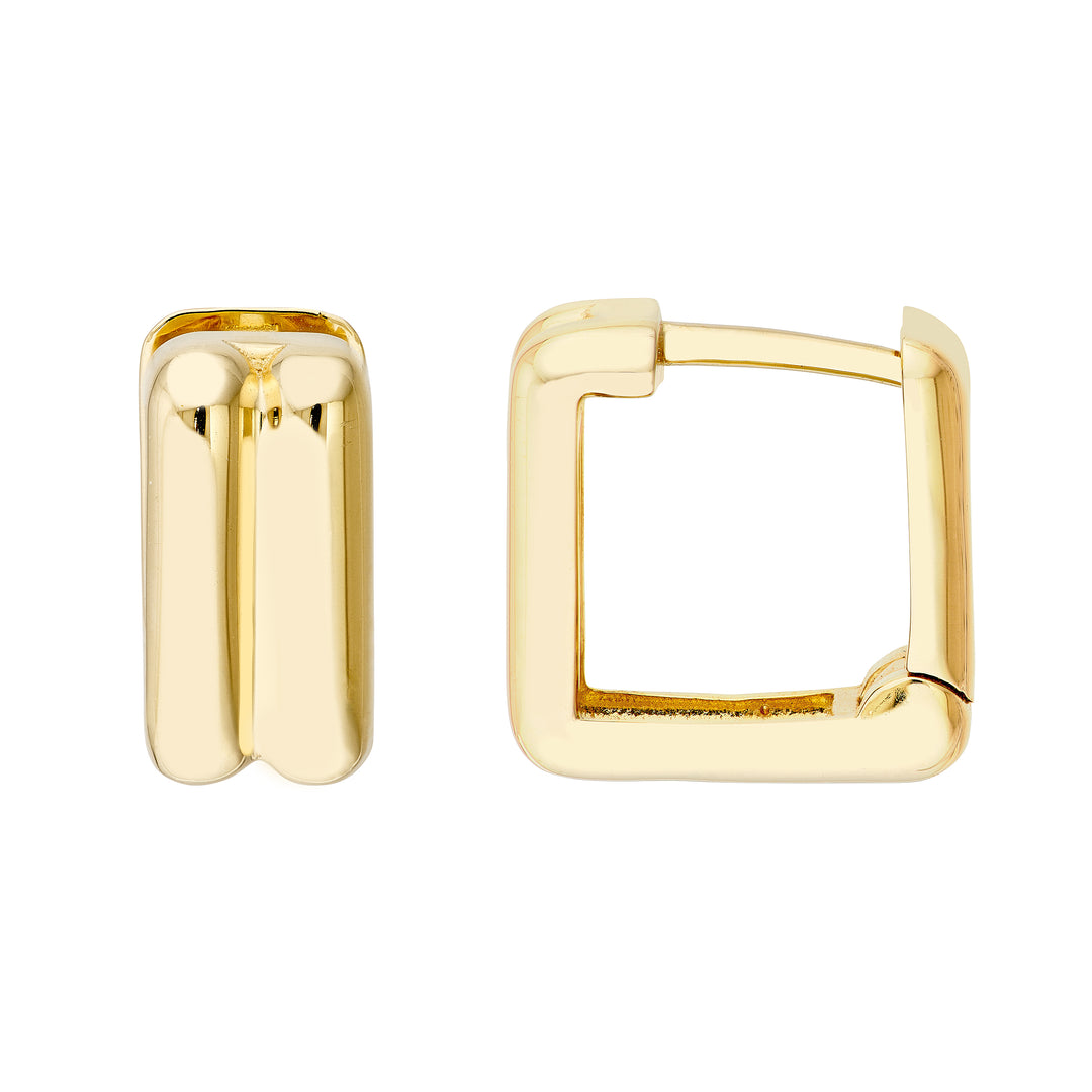 Square Double Row Hoop Earrings
