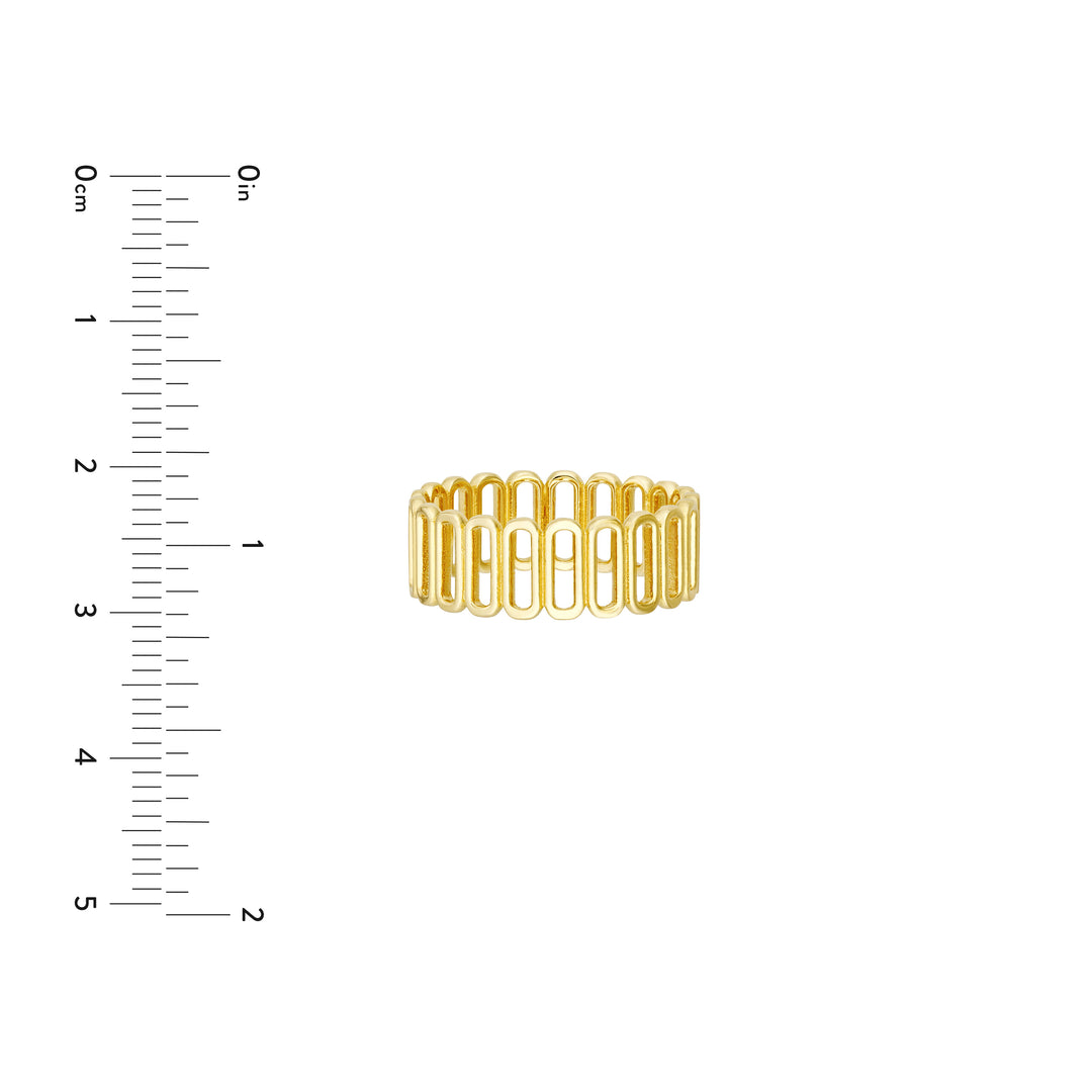 Open Paper Clip Side by Side Ring
