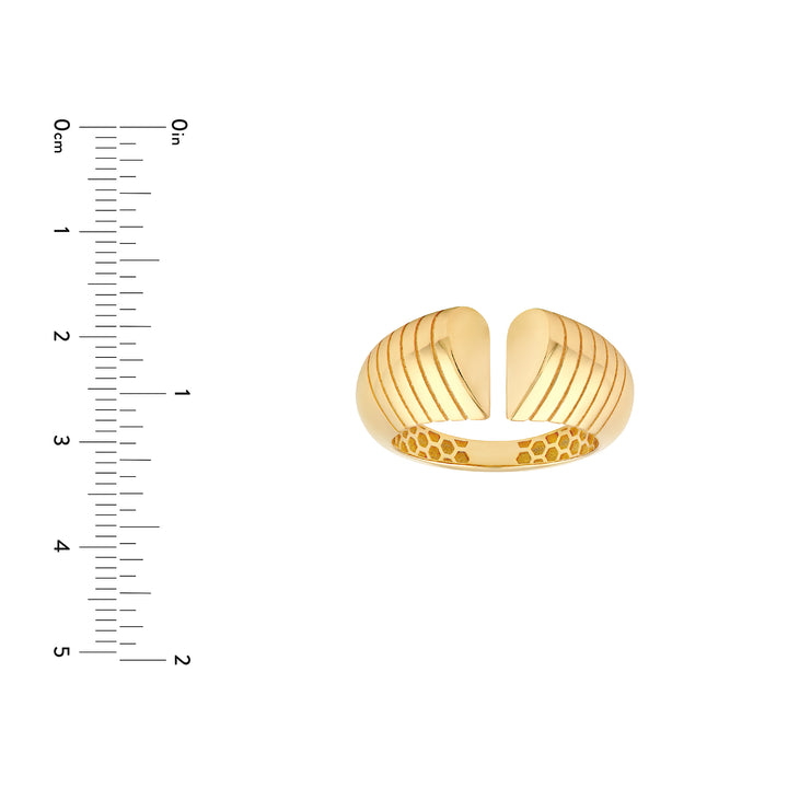 Split Heart Diamond Cut Ring