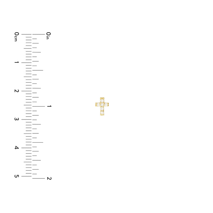1/8tcw Diamond Cross Stud Earrings