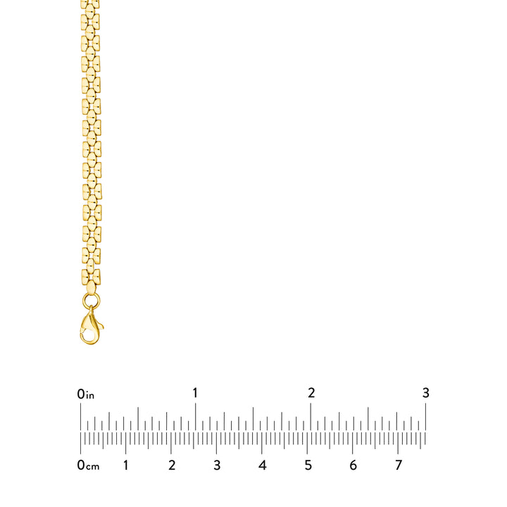 Polished 2+1 Square Link Chain