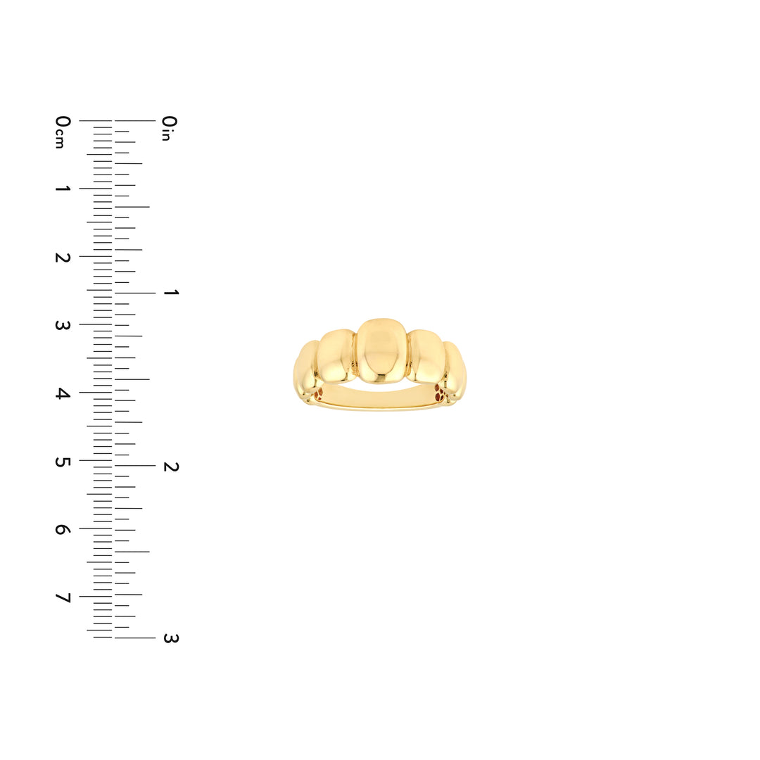 Graduated Puffy Rectangle Ring