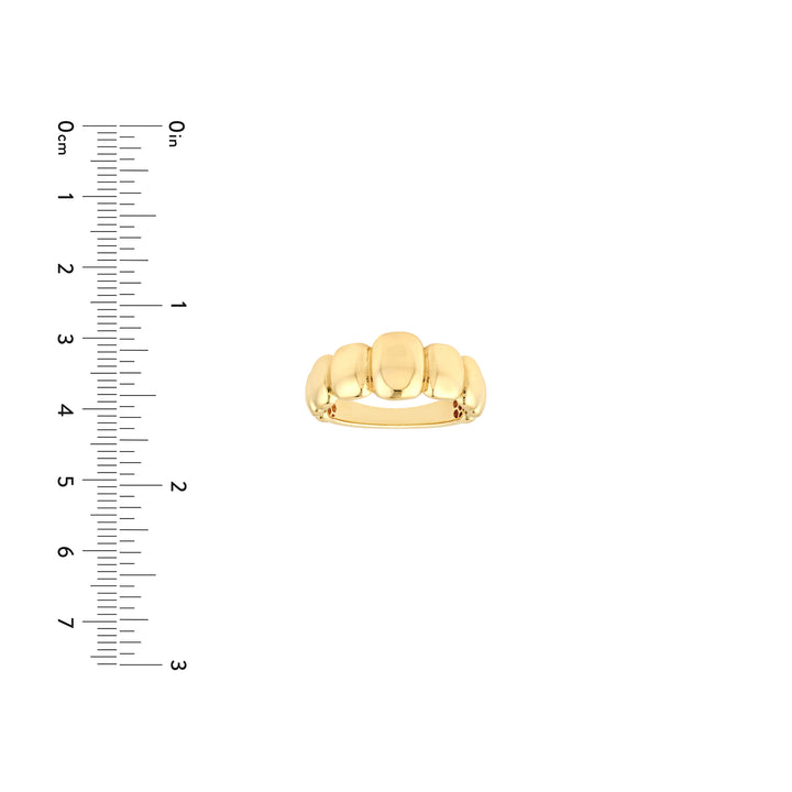 Graduated Puffy Rectangle Ring