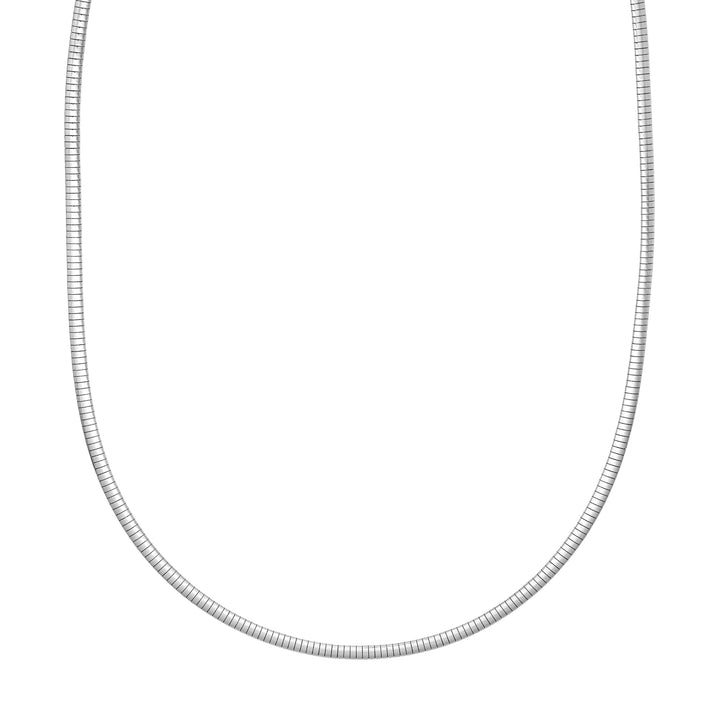 4.10mm Sterling Silver Domed Omega Chain