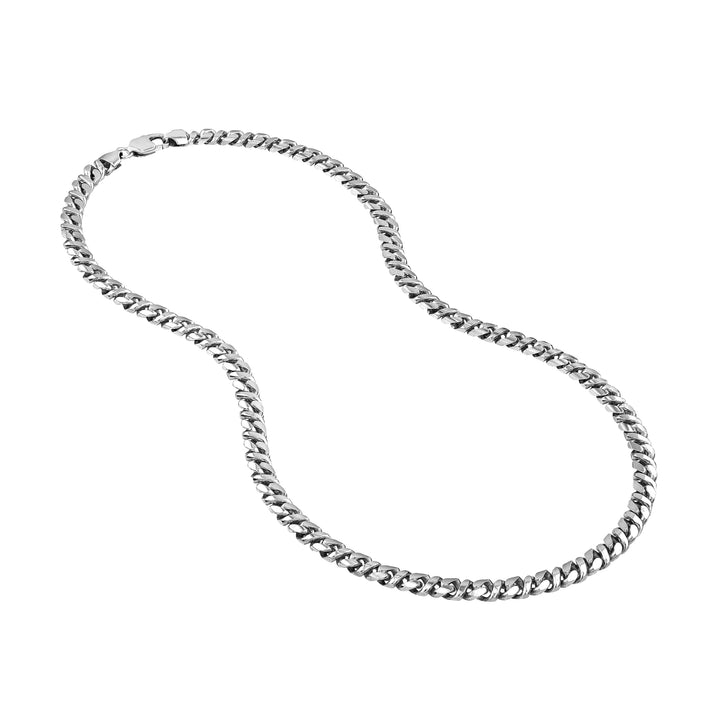 Sterling Silver 7mm 8-Sided D/C Curb Chain