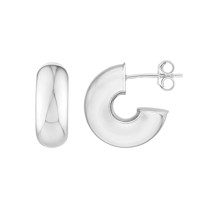 4mm ID Polished Open Hoop Earrings