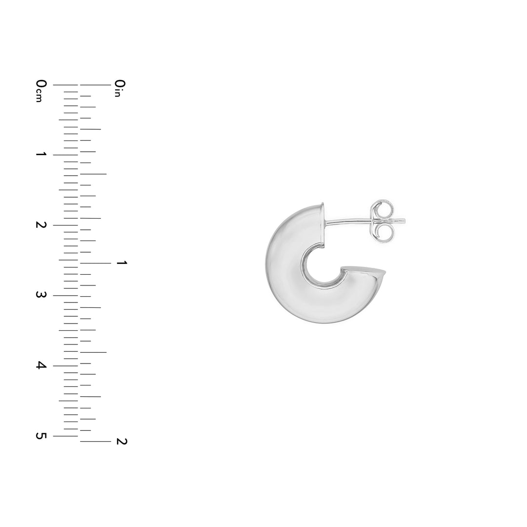 4mm ID Polished Open Hoop Earrings