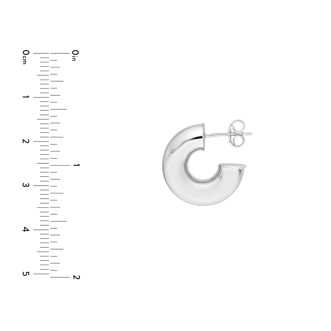 6 mm ID Polished Open Hoop Earrings