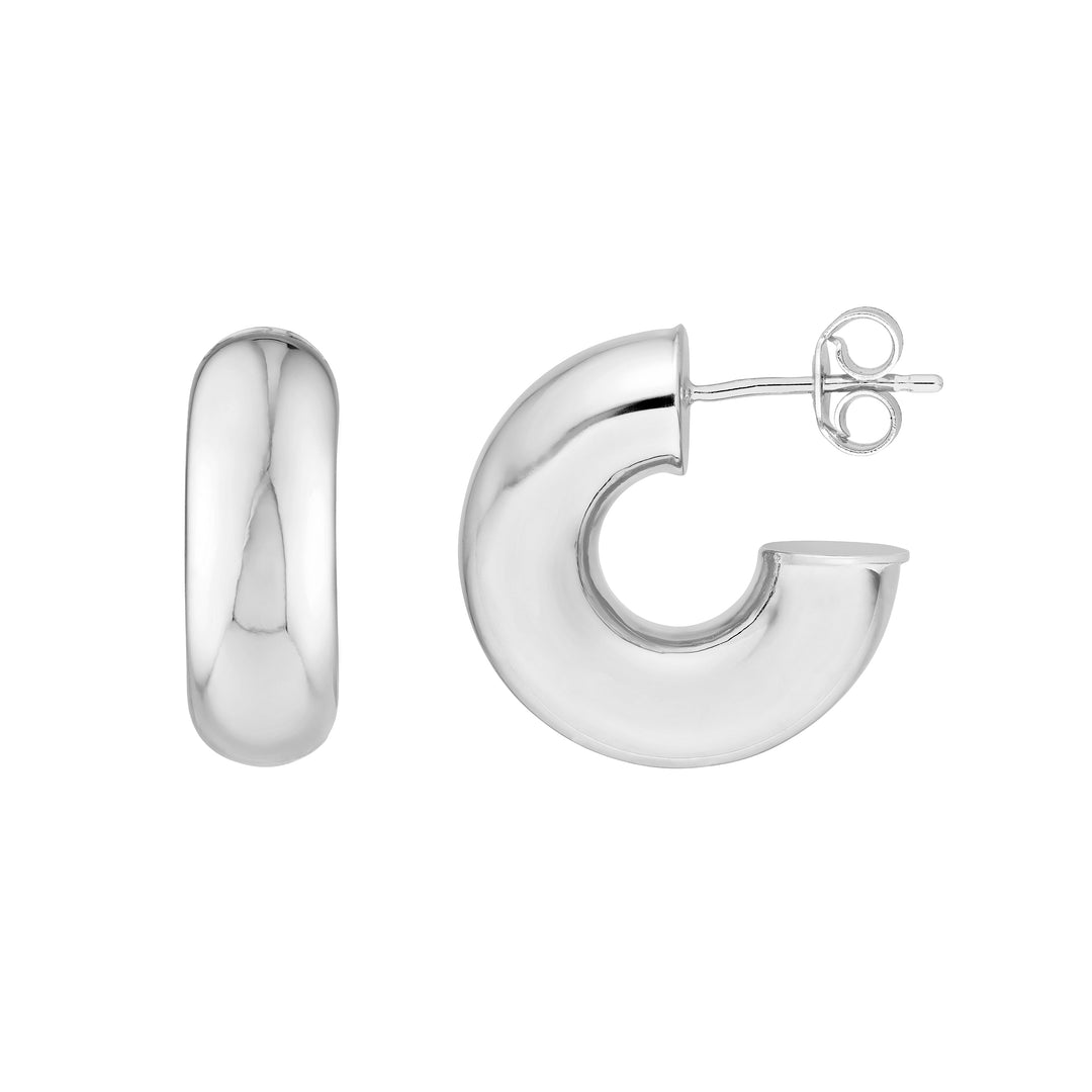 6 mm ID Polished Open Hoop Earrings