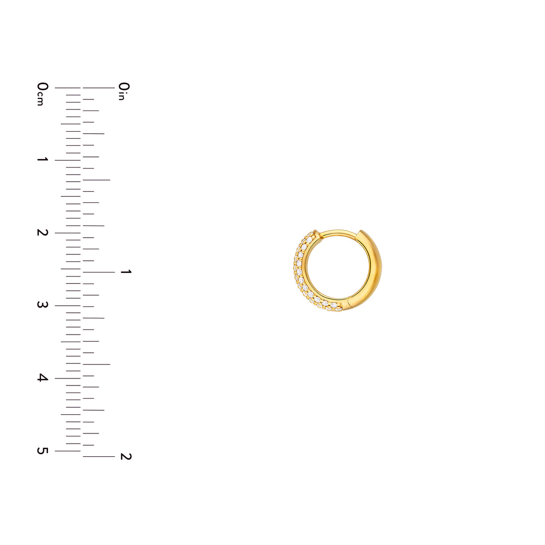5 Row Diamond Pavé Huggies (1/2tcw)
