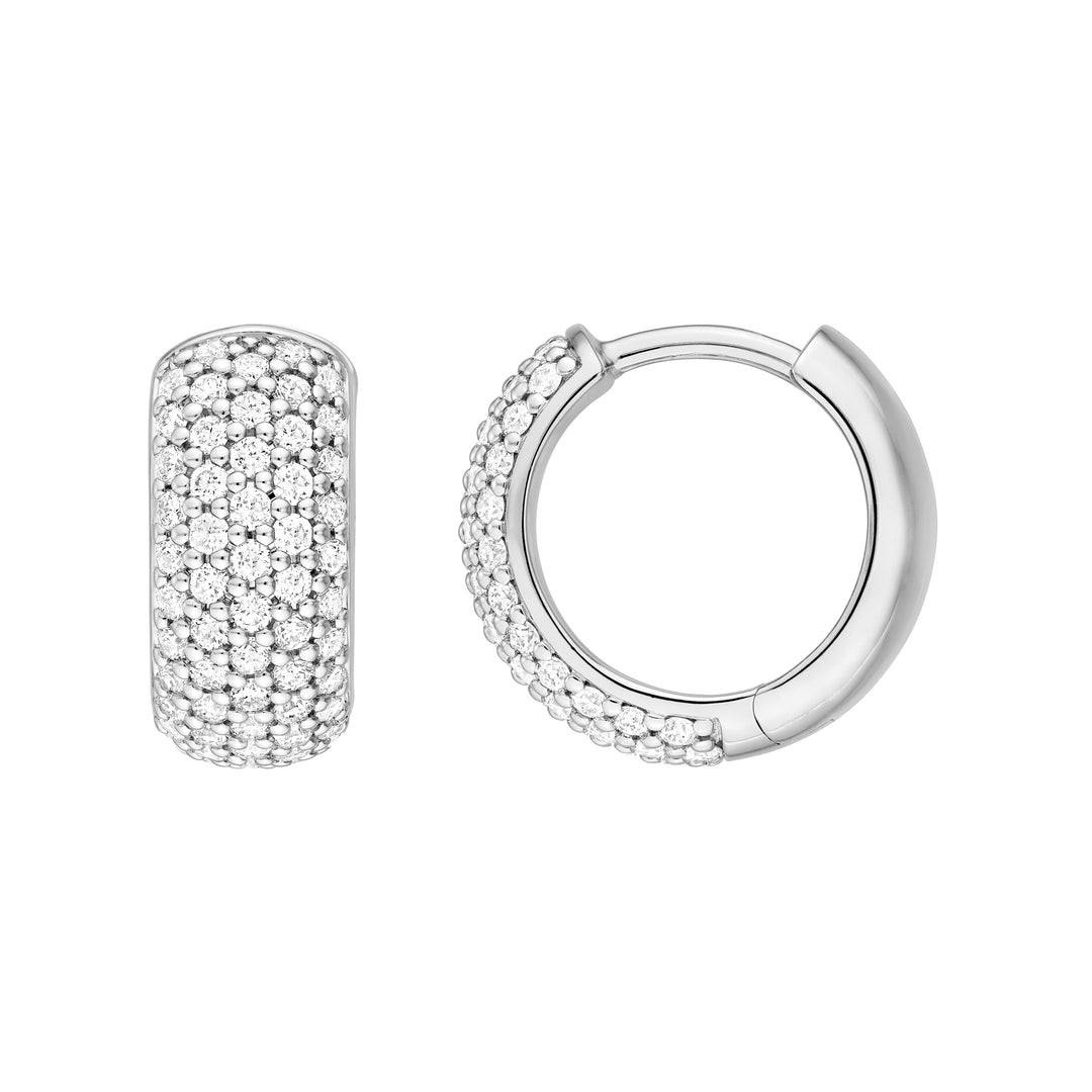 5 Row Diamond Pavé Huggies (1/2tcw)