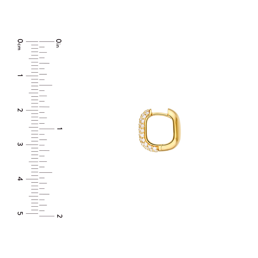 5 Row Pavé Diamond Paper Clip Huggies (7/8tcw)