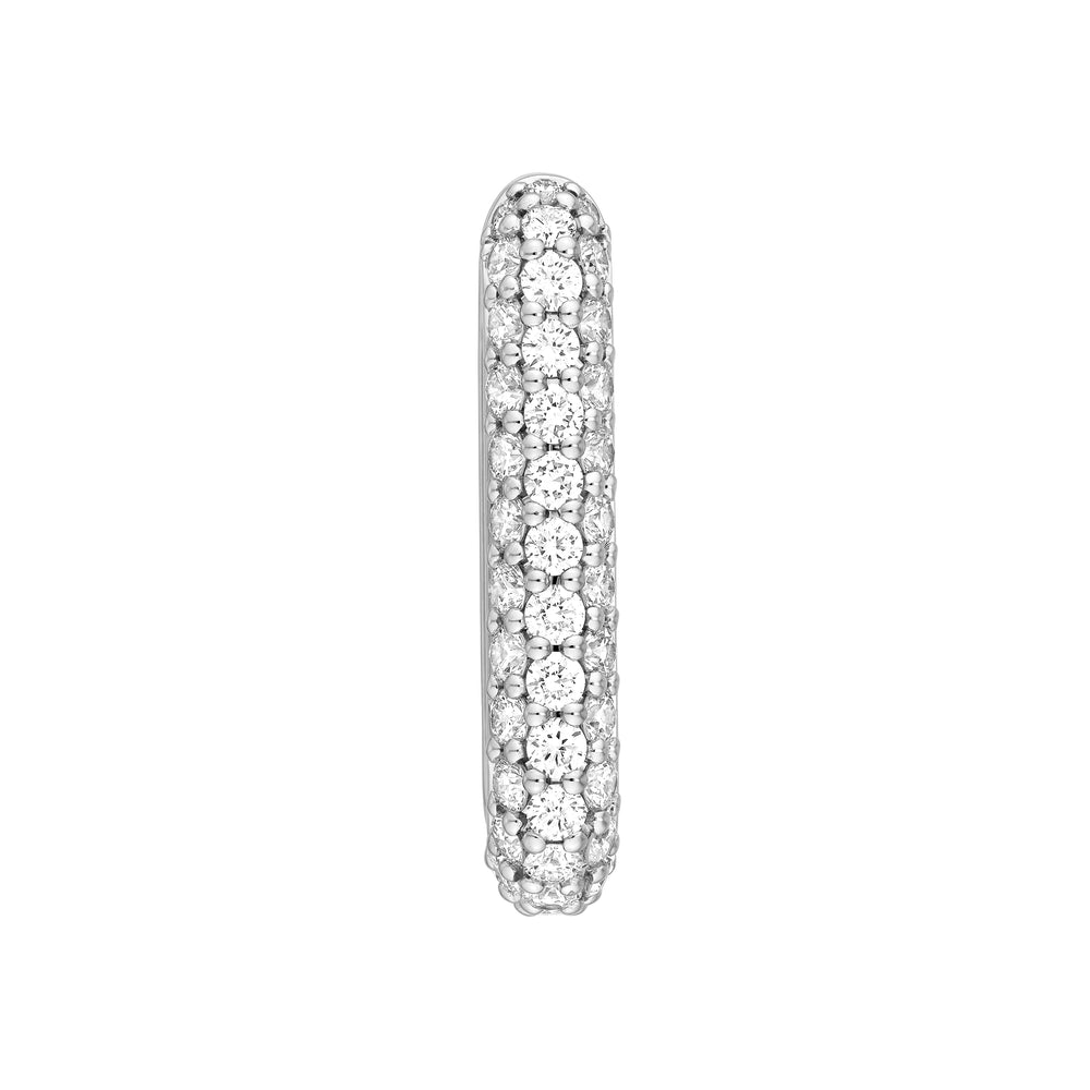 3 Row Pavé Diamond Paper Clip Earrings (1-3/8tcw)