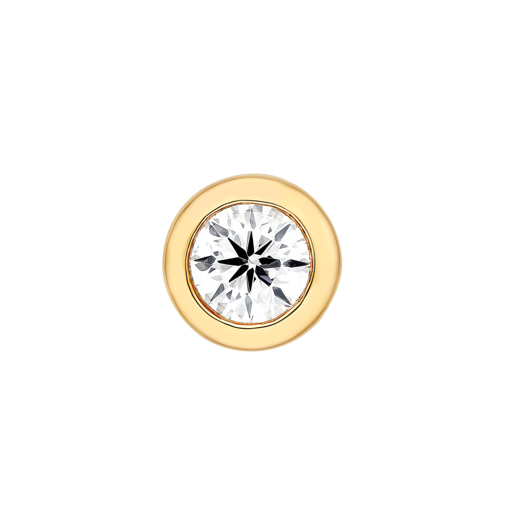 Bezel Set Diamond Stud Earrings (1/5tcw)