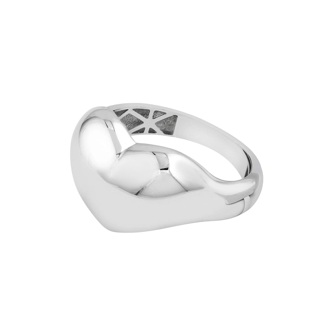 Sterling Silver Heart Dome Ring