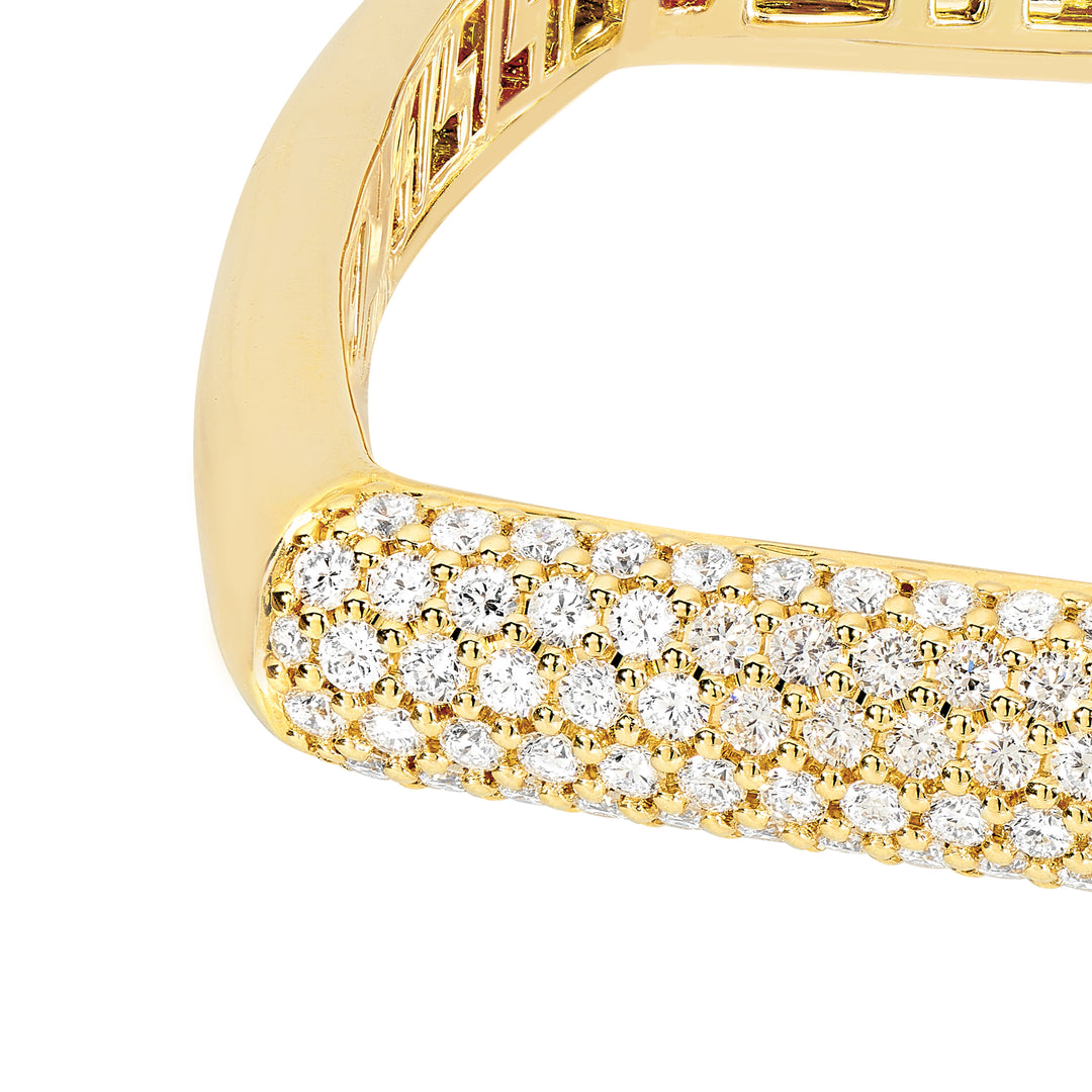 Pave Diamond Square Bangle