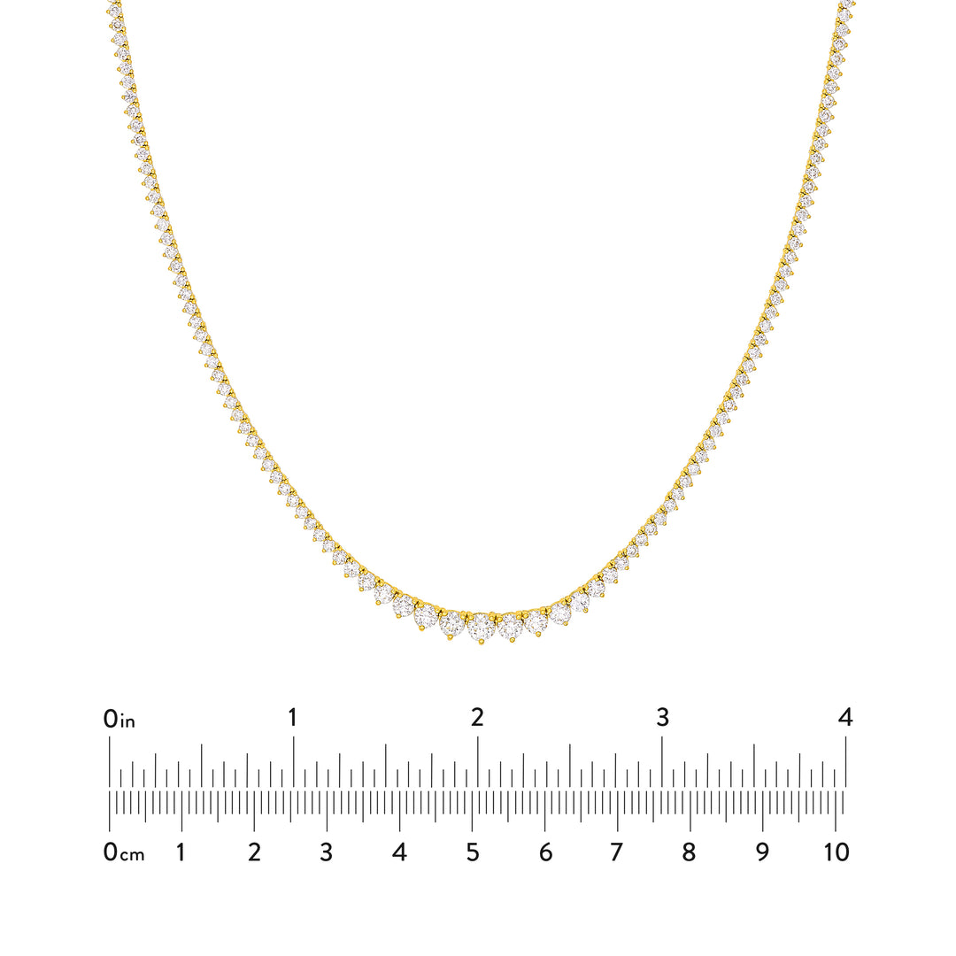 Diamond Graduated Half Tennis Necklace (3-1/3tcw)