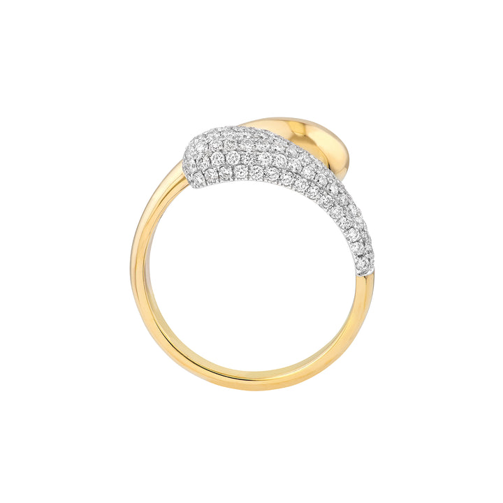 Teardrop Diamond Bypass Ring