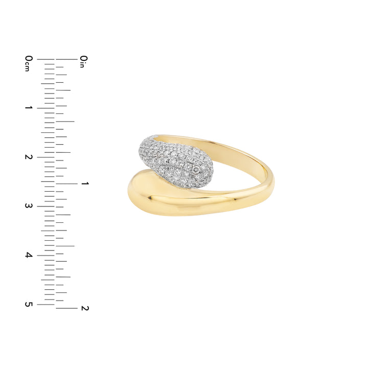 Teardrop Diamond Bypass Ring