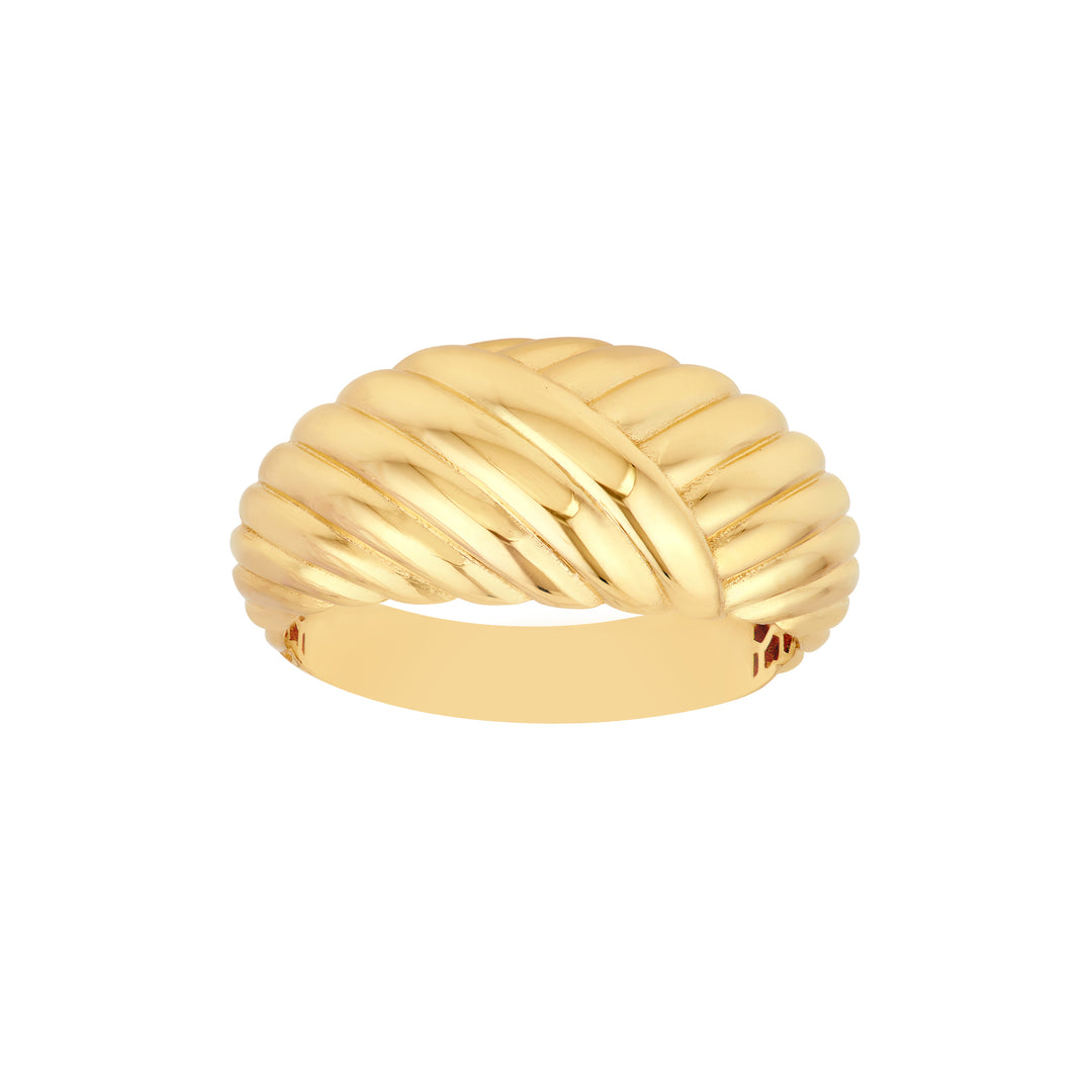 Two-Way Textured Dome Ring