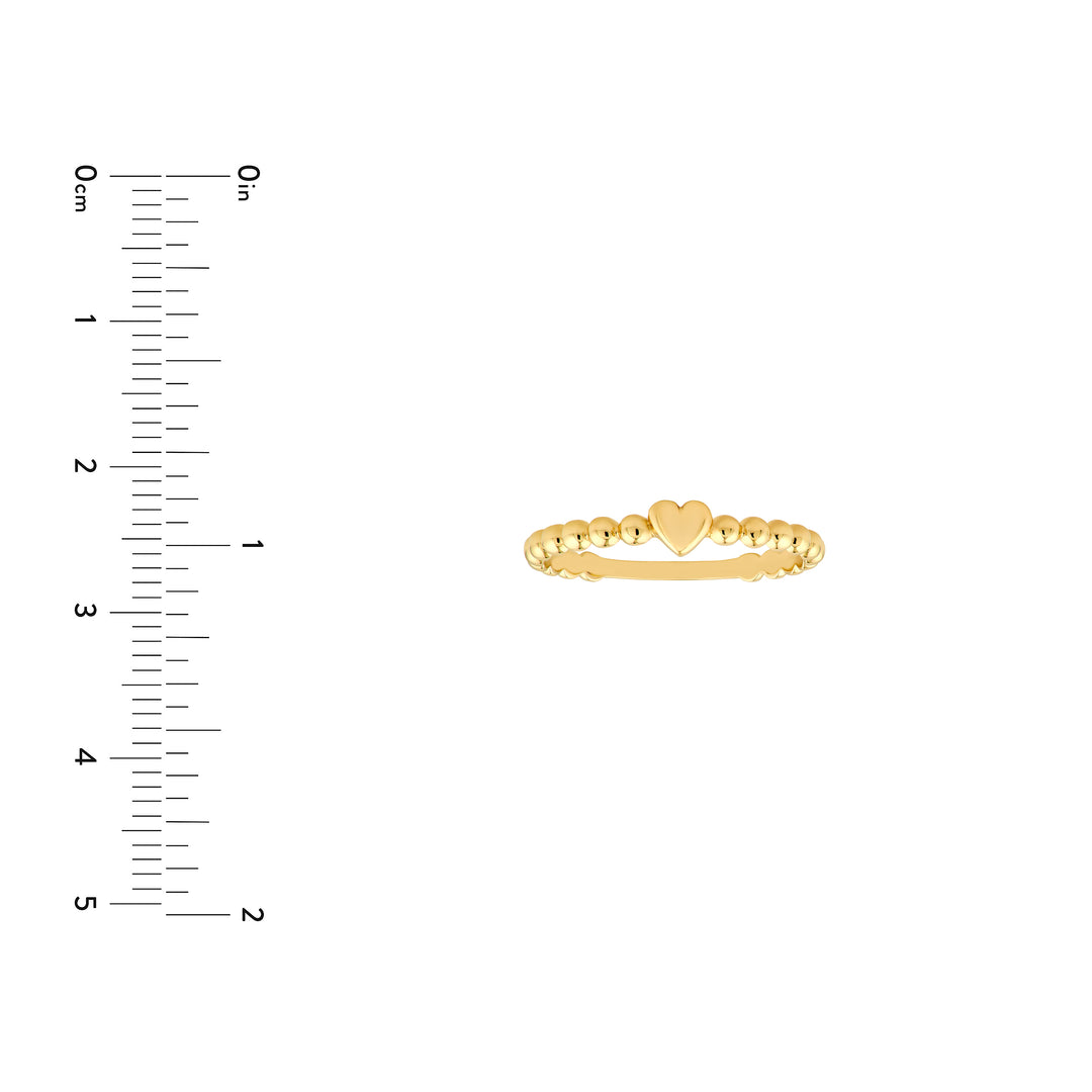 Heart Beaded Band Ring