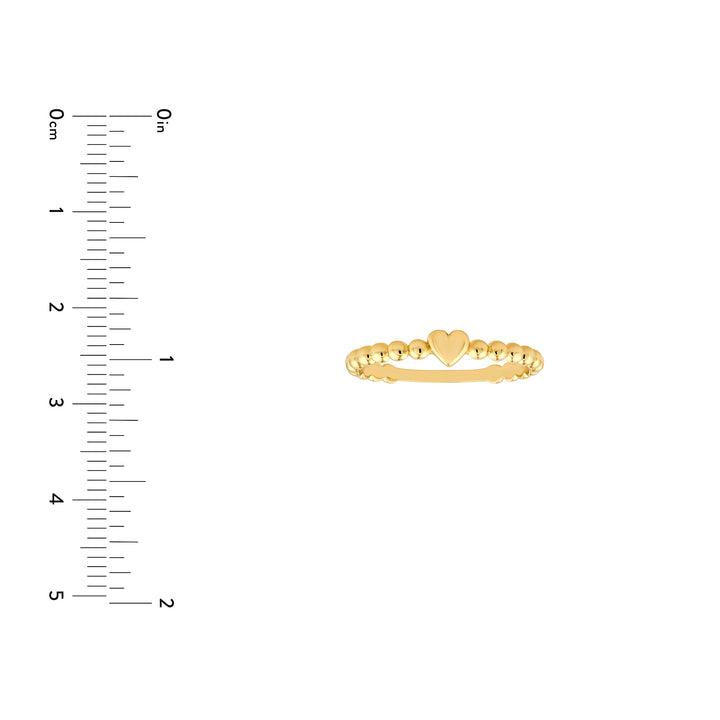 Heart Beaded Band Ring