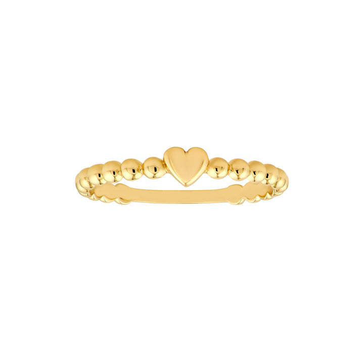 Heart Beaded Band Ring