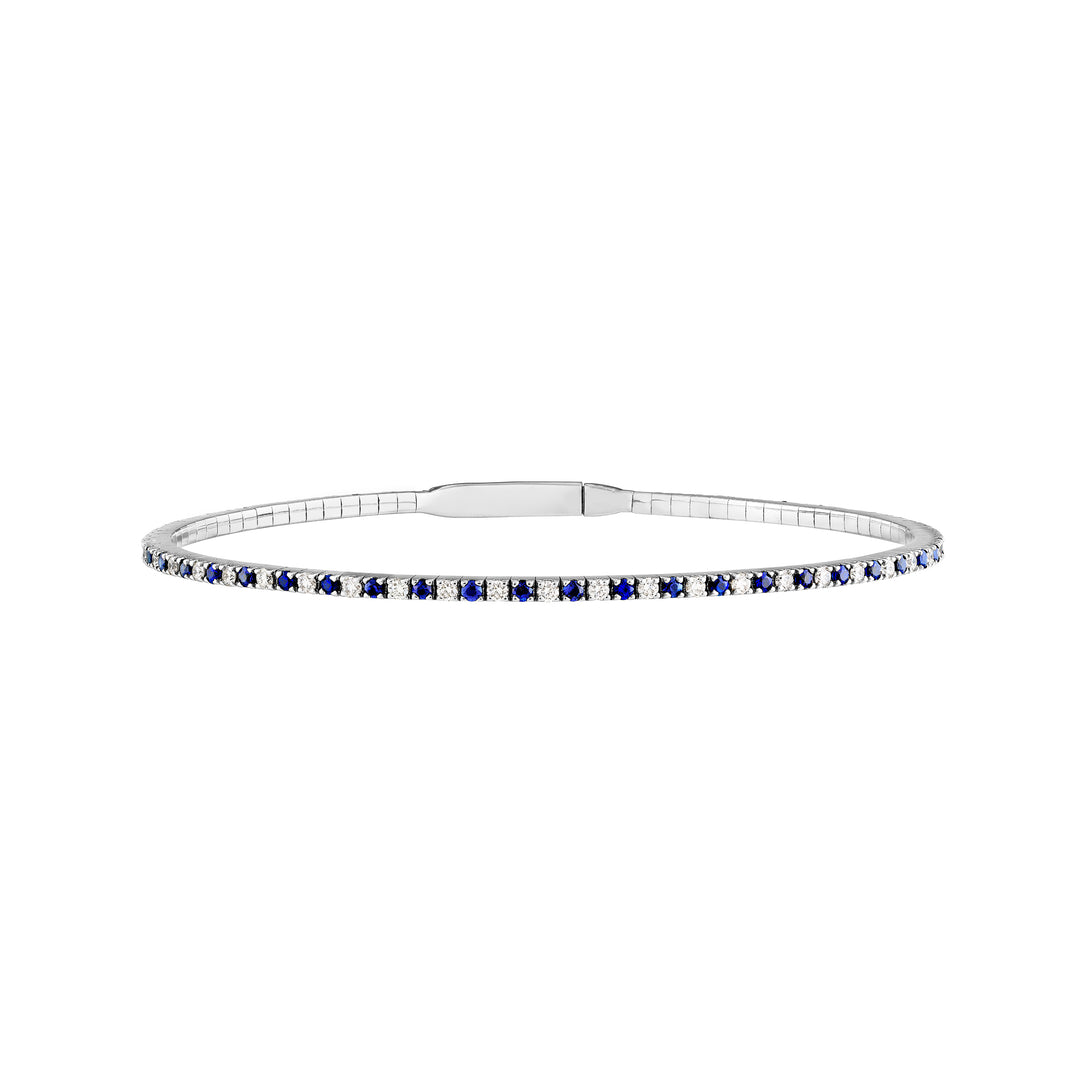 Sapphire & Diamond Eternity Flexi Tennis Bracelet (3/8tcw)