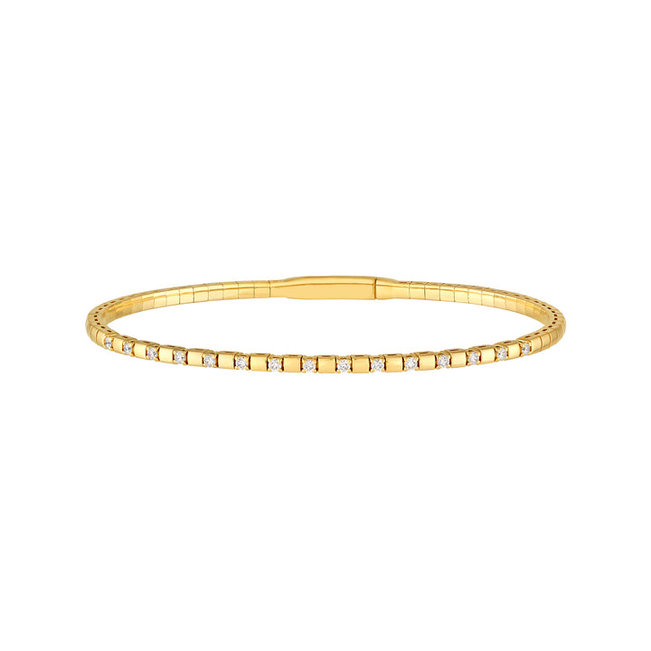 1/3tcw Alternating Diamond and Square Link Flexi Bracelet